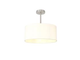 DK0247  Baymont 40cm Semi Flush 1 Light Satin Nickel, Ivory Pearl